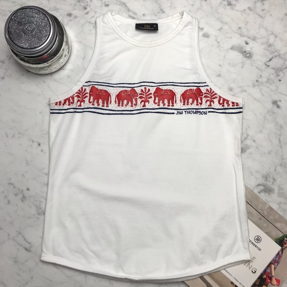 Jim Thompson Other - Jim Thompson Elephant Palm Leaf Print Tank Top